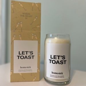 New in Box Homesick Candle in Let’s Toast Scent
